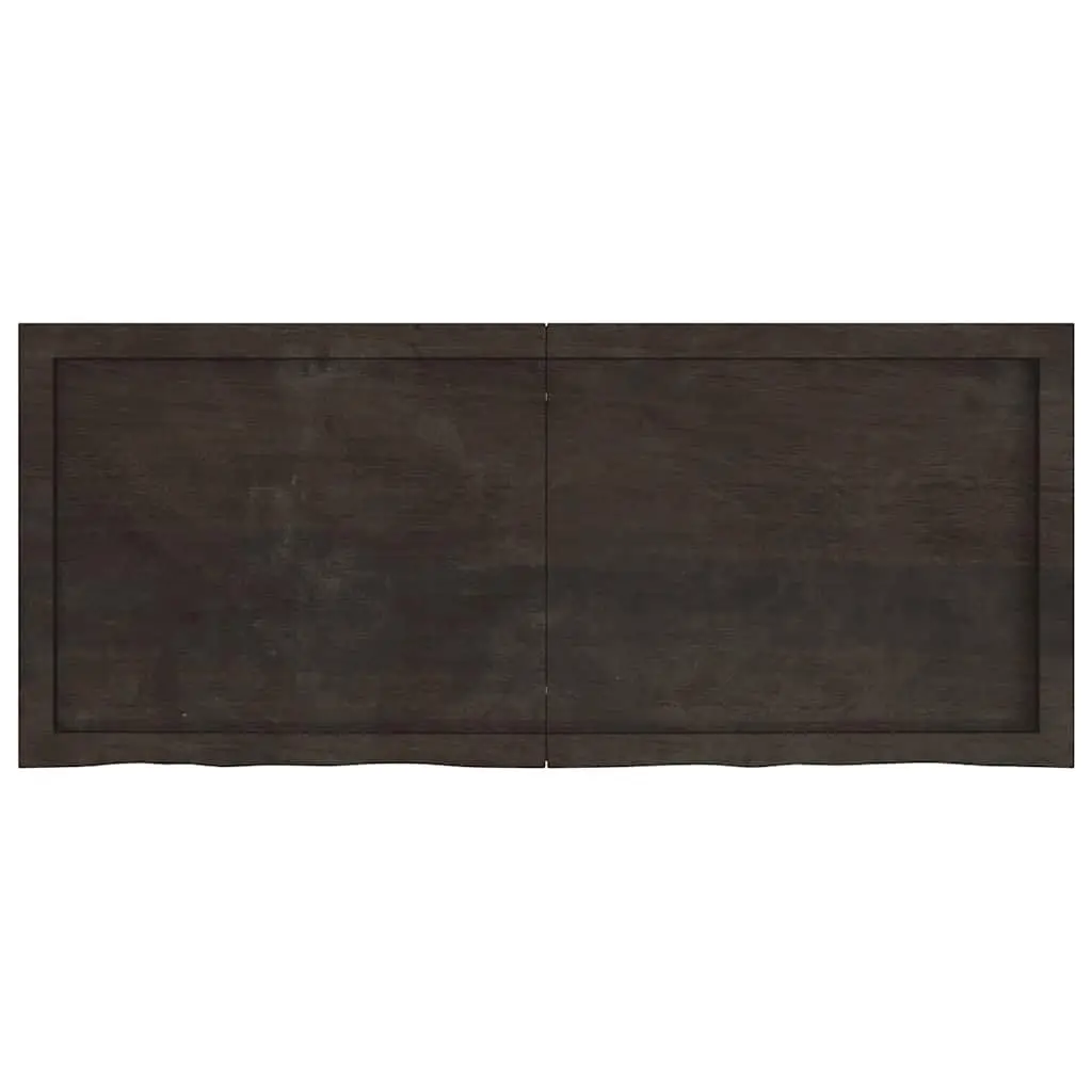Solid Oak Wood Table Top Replacement Board 120x50cm Dark Brown Foldable