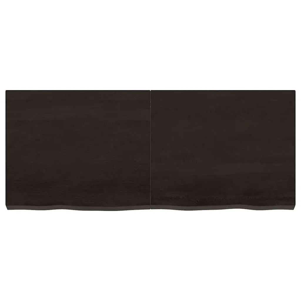 Solid Oak Wood Table Top Replacement Board 120x50cm Dark Brown Foldable