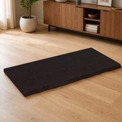 Solid Oak Wood Folding Table Top 120x60cm Dark Brown