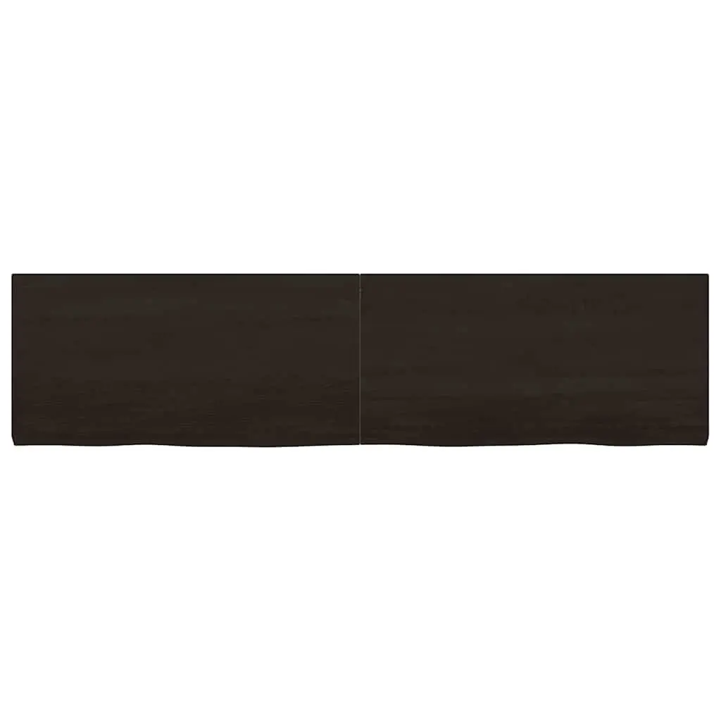 Solid Oak Wood Table Top Replacement Board 160x40cm Dark Brown Foldable