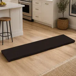 Reliable Solid Oak Wood Table Top Dark Brown 180x50cm