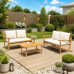 Comfortable and Affordable Bamboo Garden Lounge Set