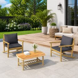 Comfortable Bamboo Lounge Set for Outdoor Relaxation