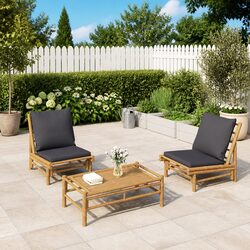 Quality 3 Piece Bamboo Lounge Set for Outdoors