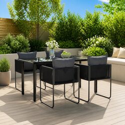Reliable 5 Piece Garden Dining Set with Comfort and Style