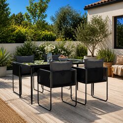 Comfortable 5 Piece Outdoor Dining Set with Practical Features