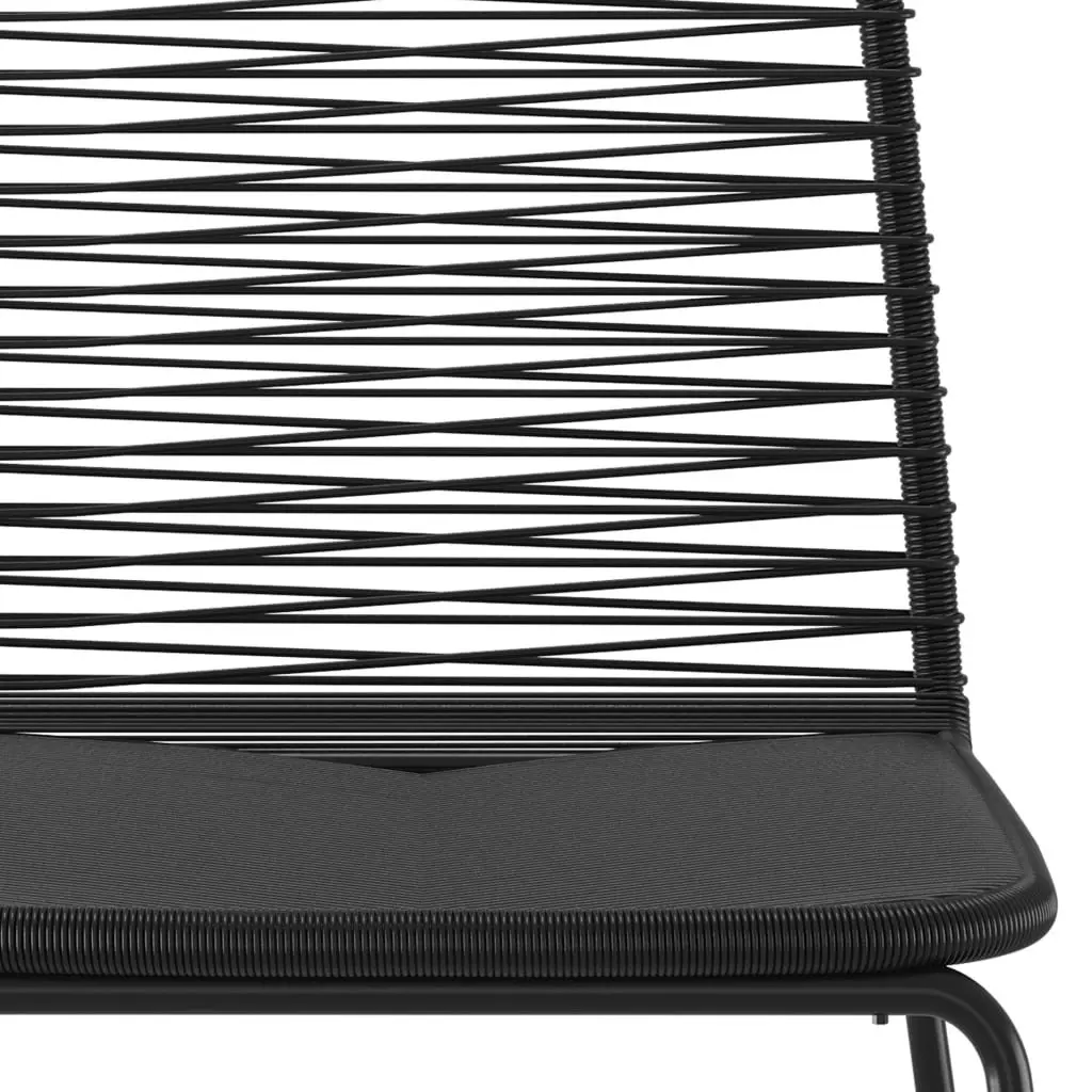 5 Piece Garden Dining Set Outdoor Dining Table and Chairs Black