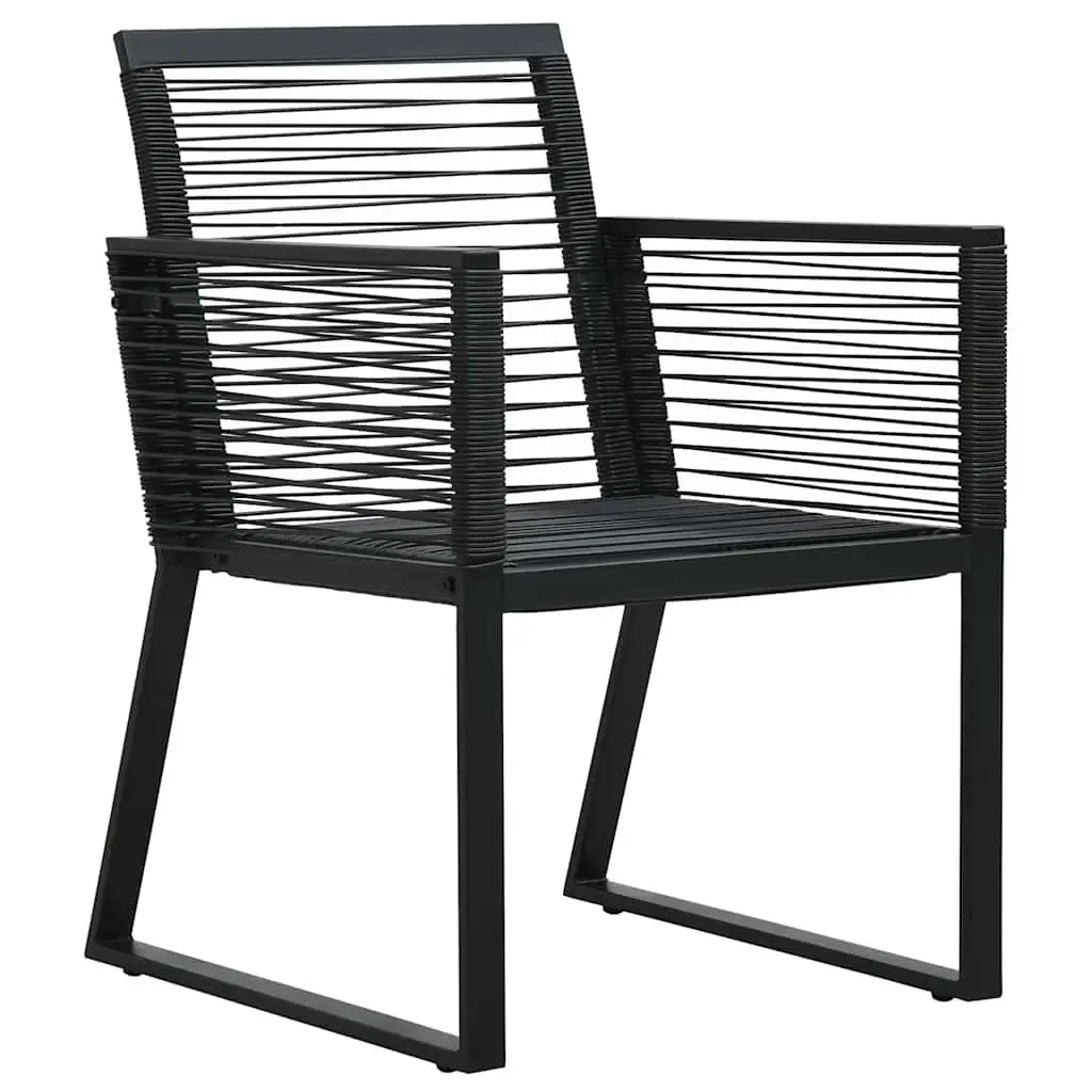 7 Piece Outdoor Dining Set Garden Furniture Black Rattan Chairs Table