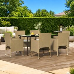 Reliable 7 Piece Outdoor Dining Set with Comfort in Mind