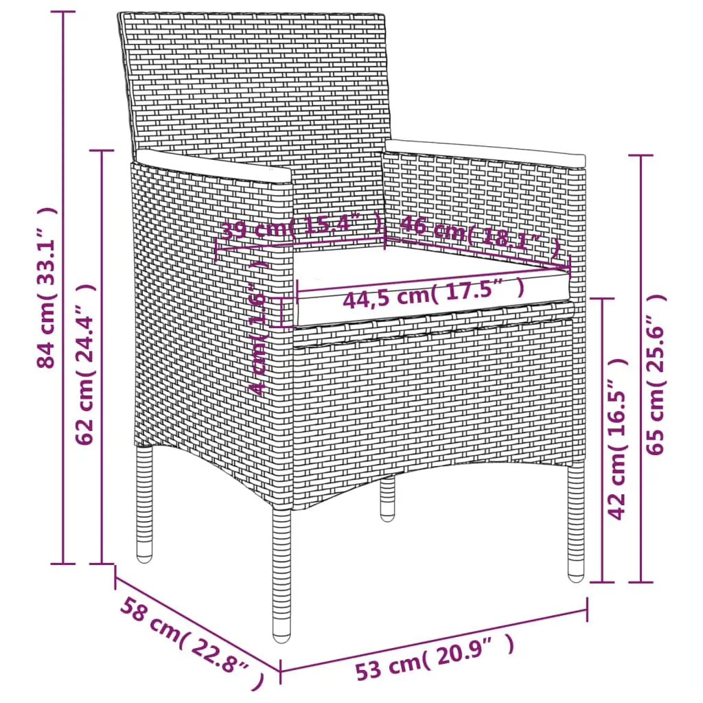 5 Piece Grey Dining Set