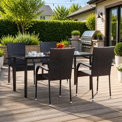 Reliable and Stylish 5 Piece Outdoor Dining Set