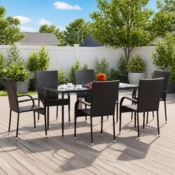 Value-Driven 7 Piece Outdoor Dining Set for Relaxation