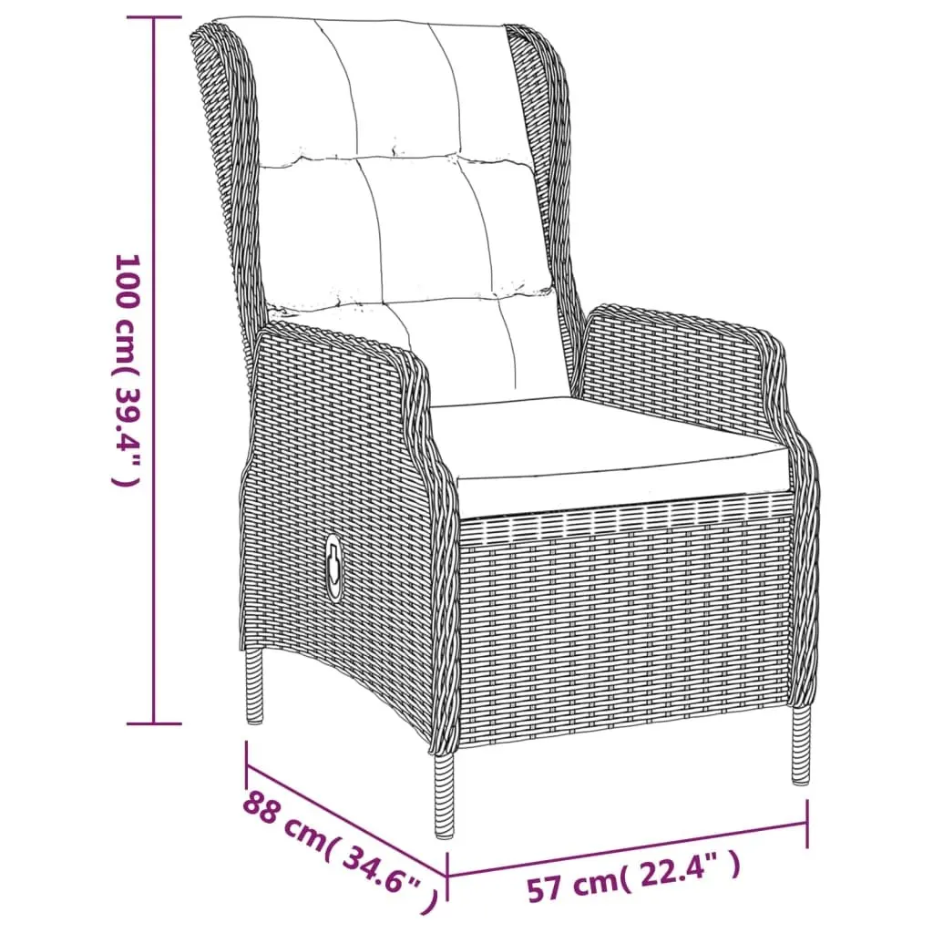 7 Piece Garden Dining Set Grey Poly Rattan Outdoor Patio Furniture Table Chairs