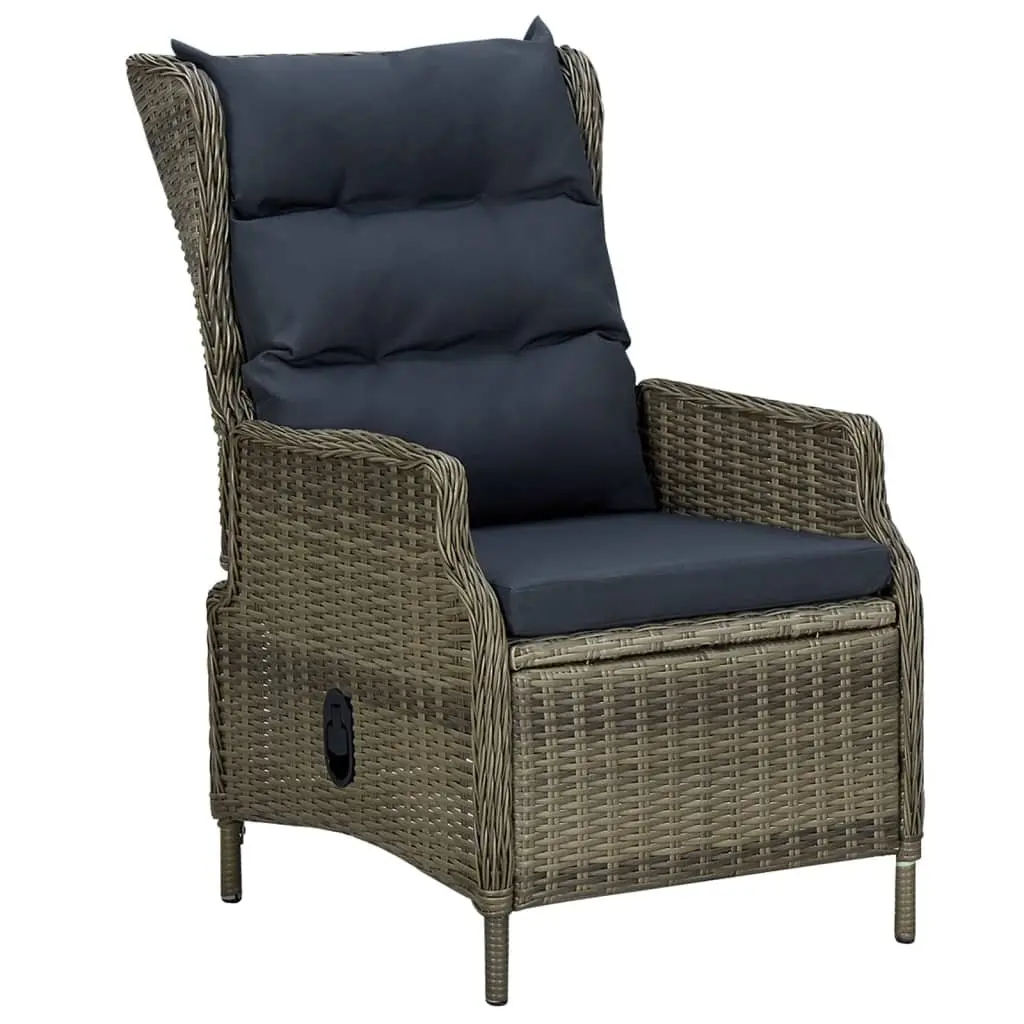 Garden Dining Set 7 Piece Outdoor Patio Furniture Table Chairs Brown Poly Rattan