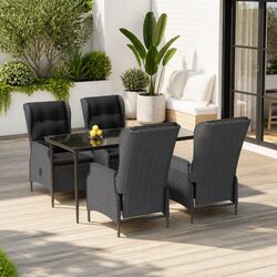 Reliable 5-Piece Outdoor Dining Set with Comfort