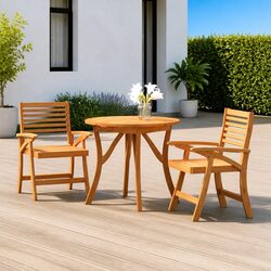 Value-Driven 3-Piece Acacia Wood Garden Dining Set