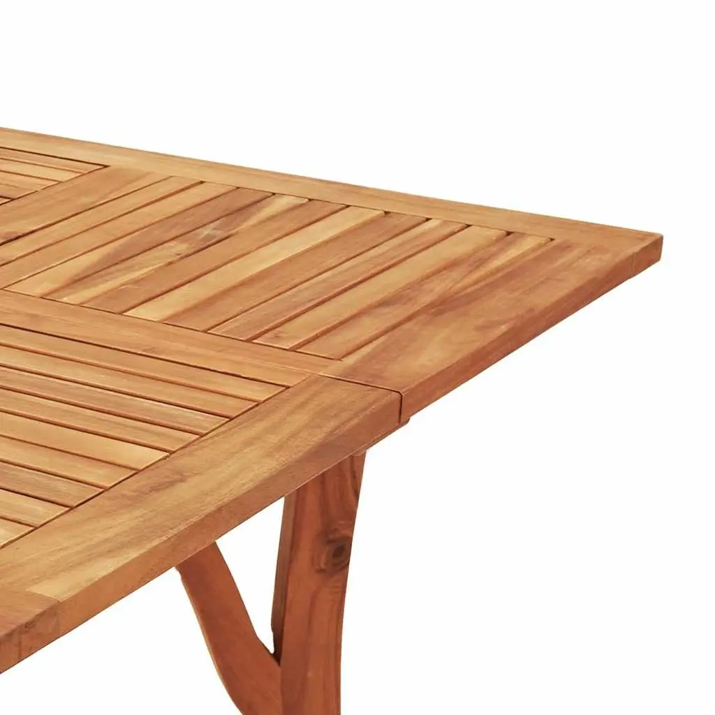 Garden Dining Set 3 Piece Outdoor Furniture Acacia Wood Table Chairs Brown