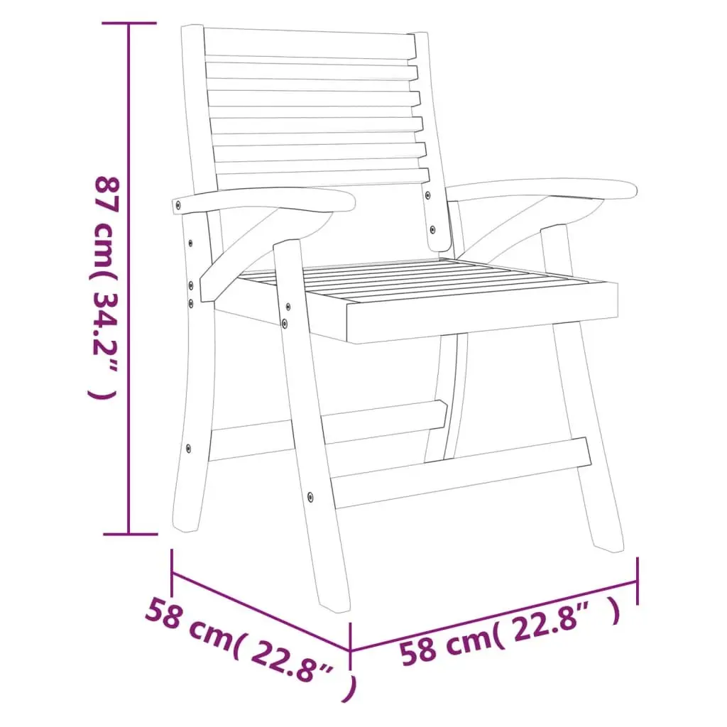 7 Piece Acacia Garden Dining Set