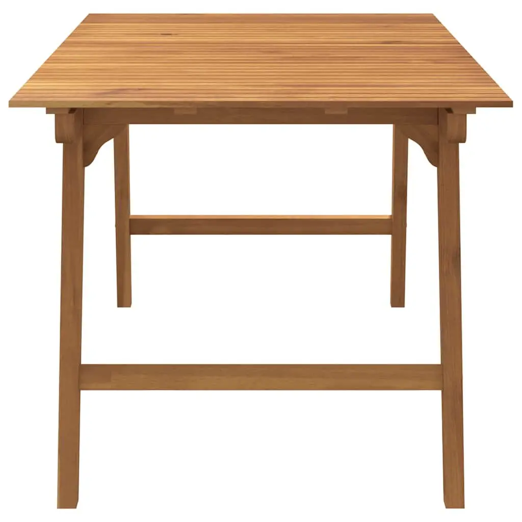 Garden Dining Set 5 Piece Outdoor Furniture Brown Solid Acacia Wood Table Chairs