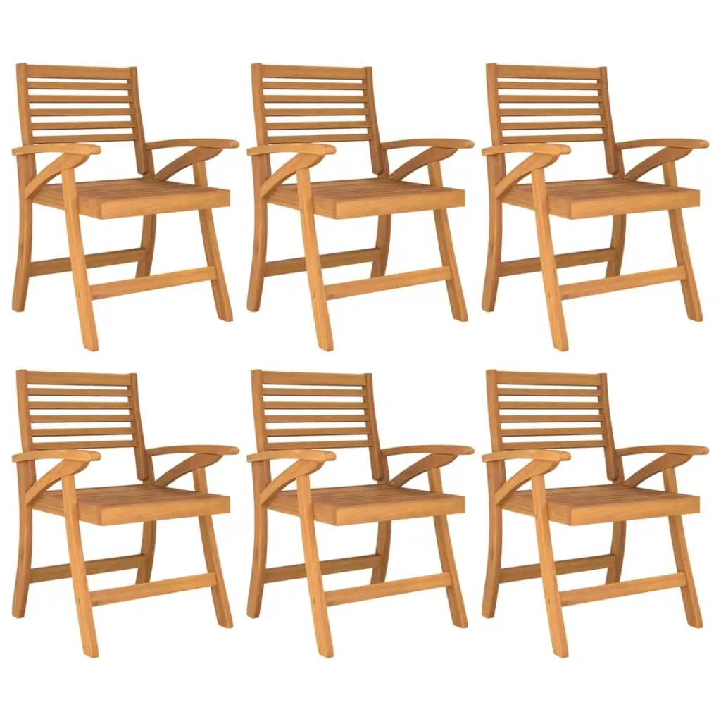 7 Piece Garden Dining Set Outdoor Patio Furniture Solid Wood Acacia Brown
