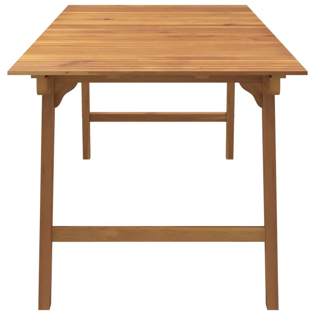 Garden Dining Set Outdoor Patio Furniture 9 Piece Brown Acacia Wood Table Chairs
