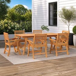Reliable Outdoor Garden Chairs - Set of 6 in Brown