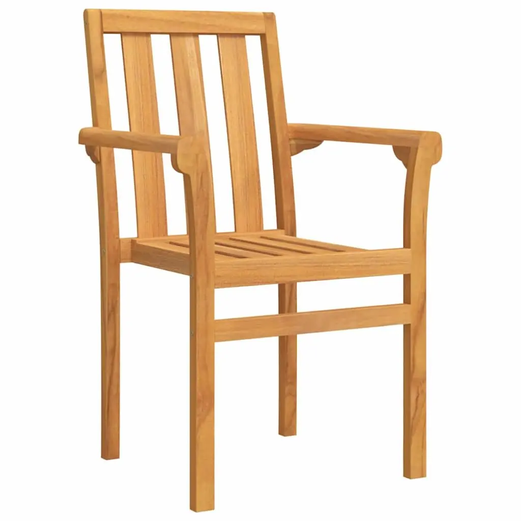Garden Dining Set 7 Pieces Outdoor Table Chairs Brown Solid Teak Wood Modern