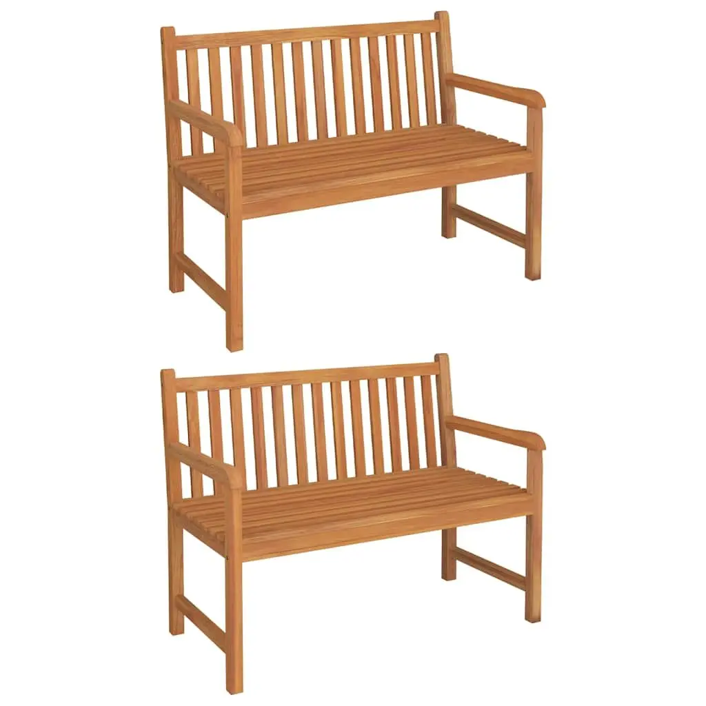 Outdoor Dining Set 5 Piece Garden Furniture Solid Teak Wood Table Chairs Brown