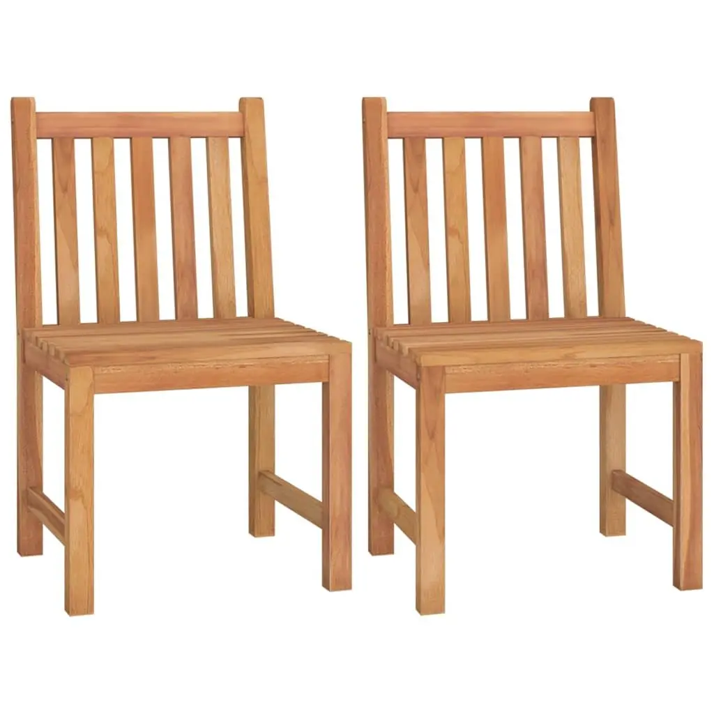 Outdoor Dining Set 5 Piece Garden Furniture Solid Teak Wood Table Chairs Brown