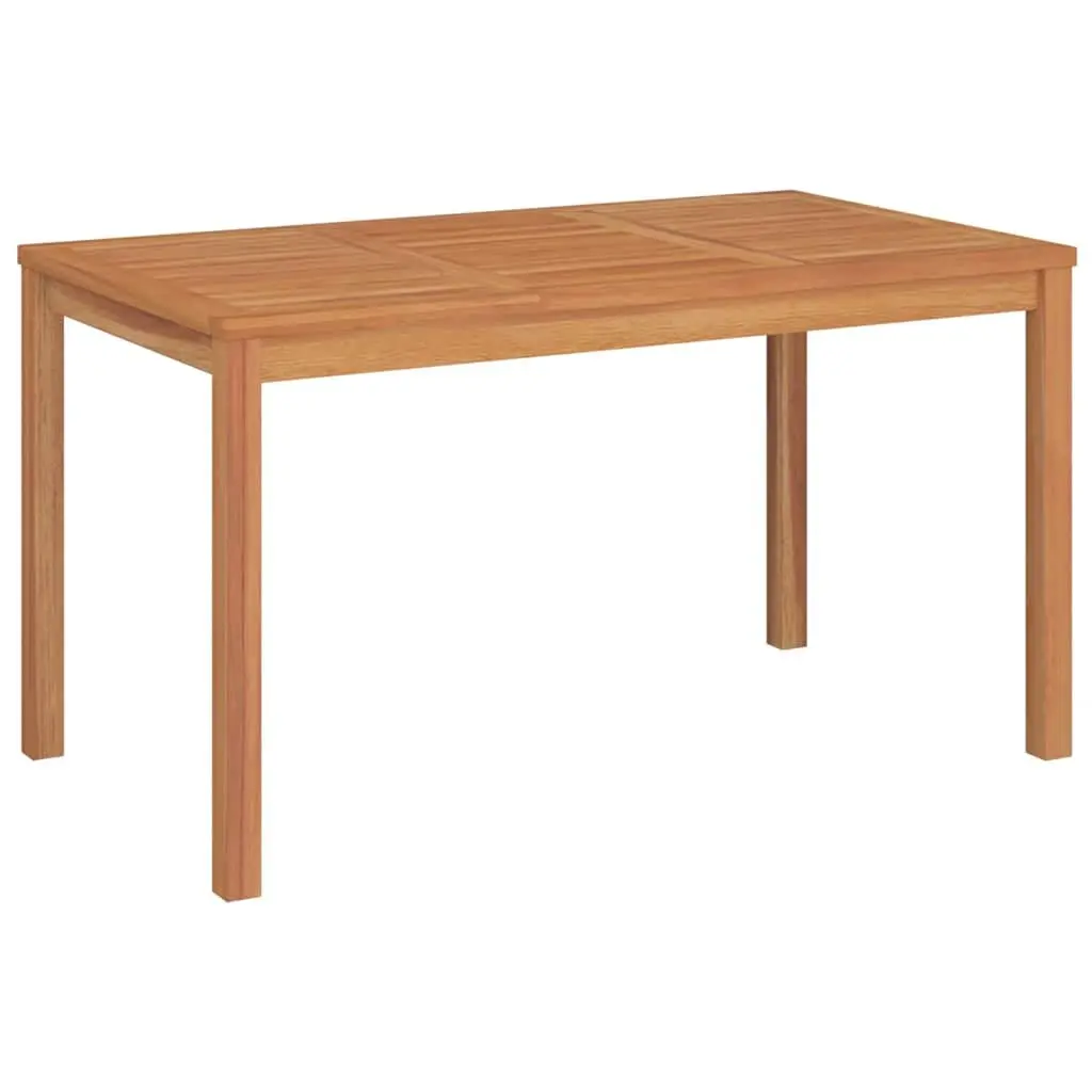 Outdoor Dining Set 5 Piece Garden Furniture Solid Teak Wood Table Chairs Brown