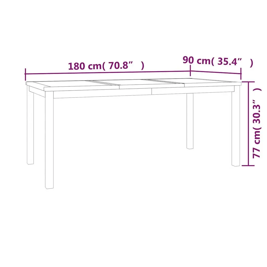 Garden Dining Set 4 Piece Outdoor Furniture Table Bench Chairs Brown Wood