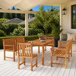 Reliable Solid Teak Wood Dining Set for Outdoors