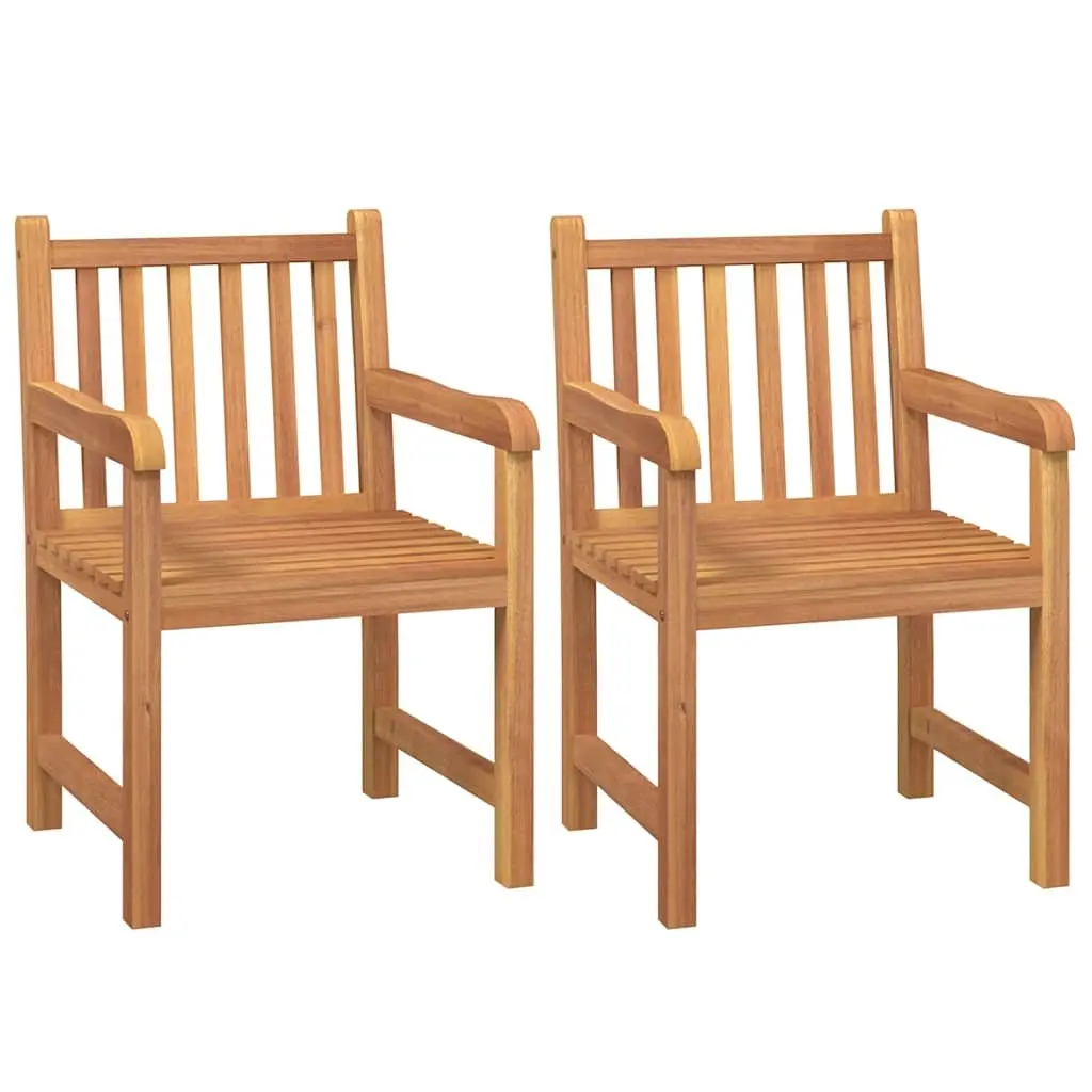 4 Piece Garden Dining Set Outdoor Furniture Solid Teak Wood Table Bench Chairs Brown
