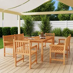 5 Piece Teak Wood Dining Set: Practical and Durable