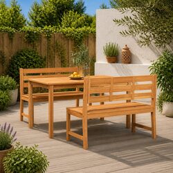 Value-Driven 3 Piece Teak Garden Dining Set