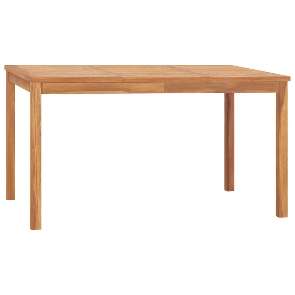 3 Piece Garden Dining Set Solid Teak Wood Outdoor Furniture Brown Table Benches