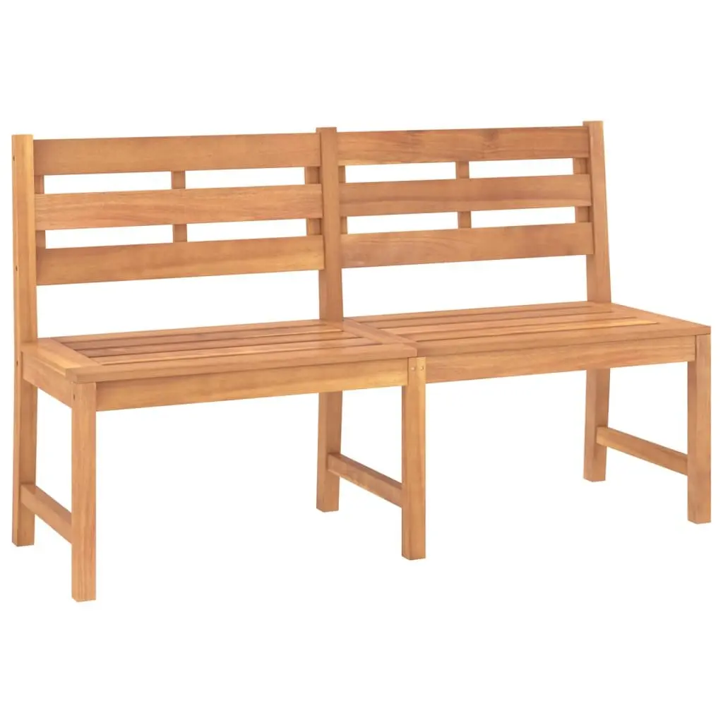 Garden Dining Set Outdoor Furniture 3 Piece Teak Wood Table Benches Brown