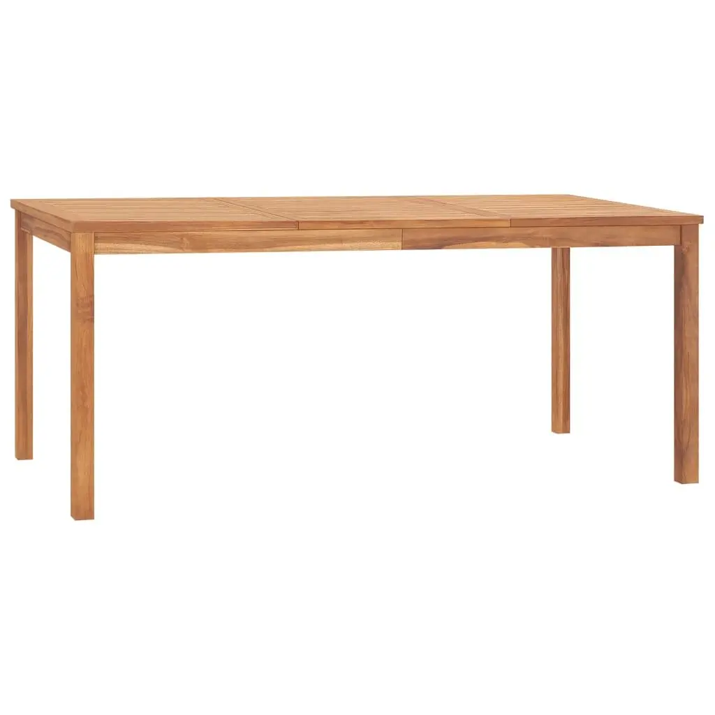 Garden Dining Set Outdoor Furniture 3 Piece Teak Wood Table Benches Brown
