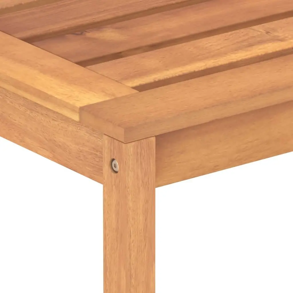 Garden Dining Set Outdoor Furniture 3 Piece Teak Wood Table Benches Brown