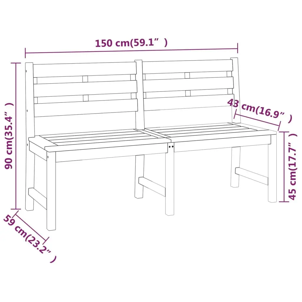 Garden Dining Set Outdoor Furniture 3 Piece Teak Wood Table Benches Brown