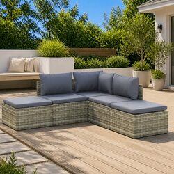 Reliable 5 Piece Grey Lounge Set for Your Outdoor Needs