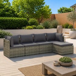 Value-Packed 5 Piece Garden Lounge Set with Cushions