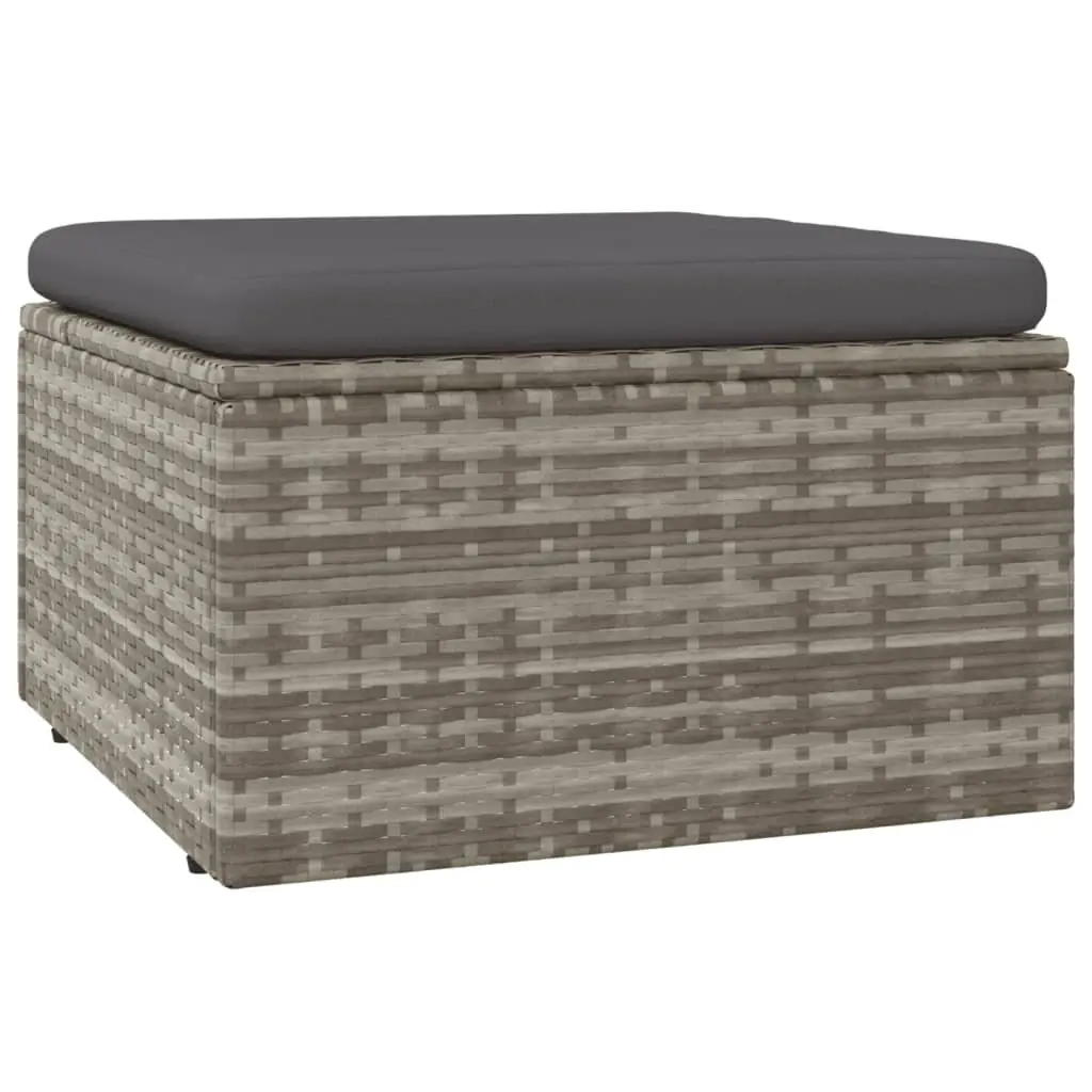 6 Piece Garden Lounge Set Outdoor Furniture Grey Poly Rattan Cushions