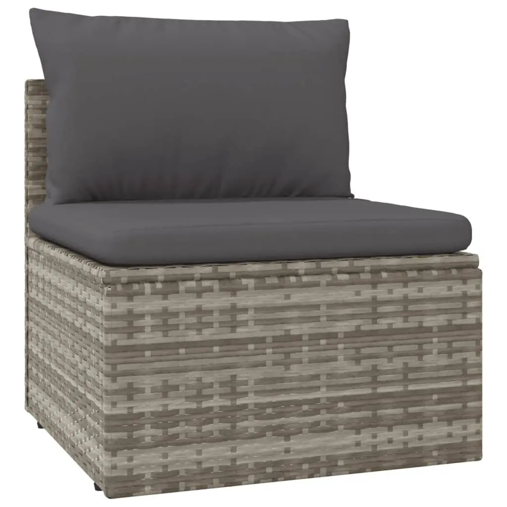 Garden Middle Sofas 4 pcs Grey Set with Comfort & Storage