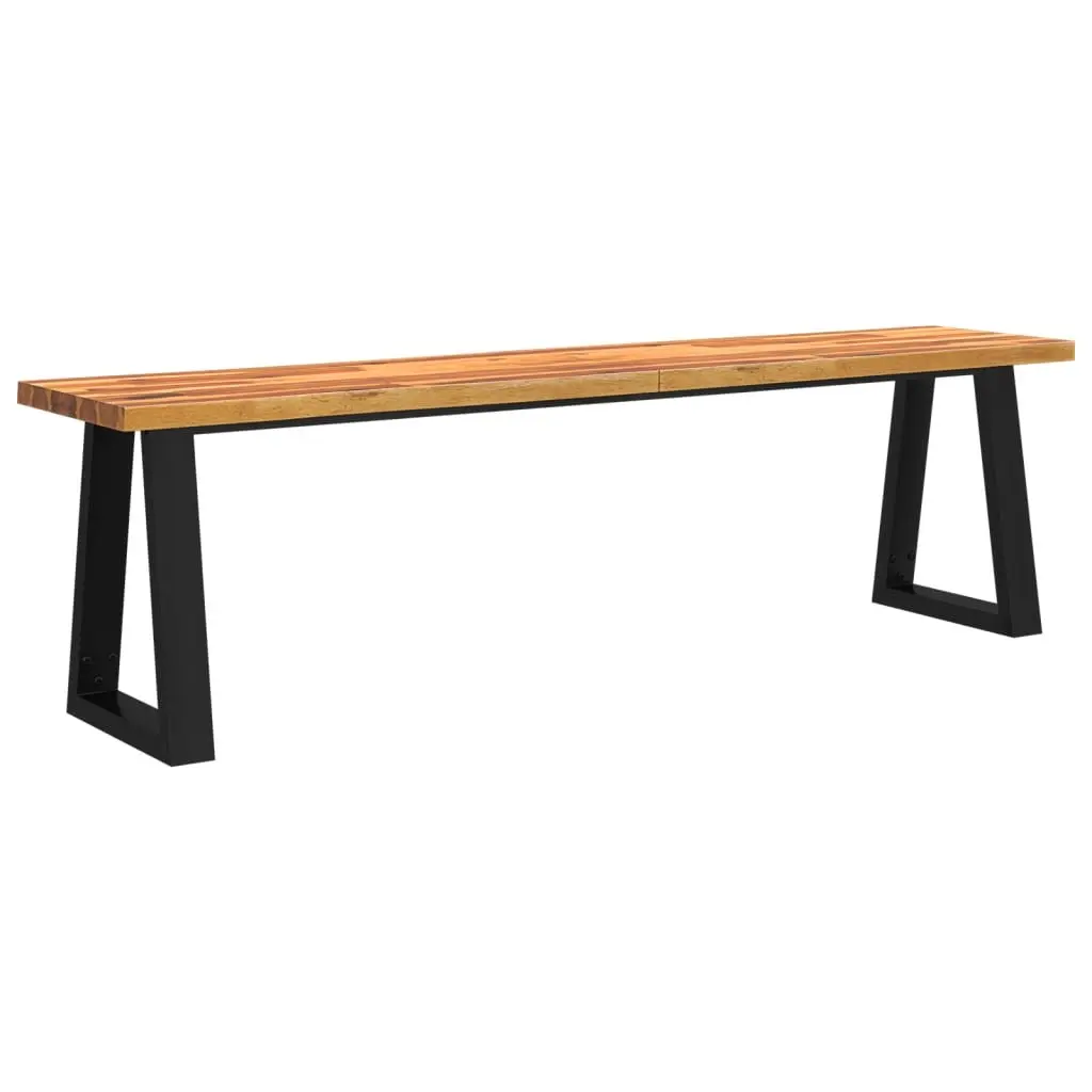 Dining Set 3 Piece Live Edge Solid Wood Acacia Brown Kitchen Table Bench Seats