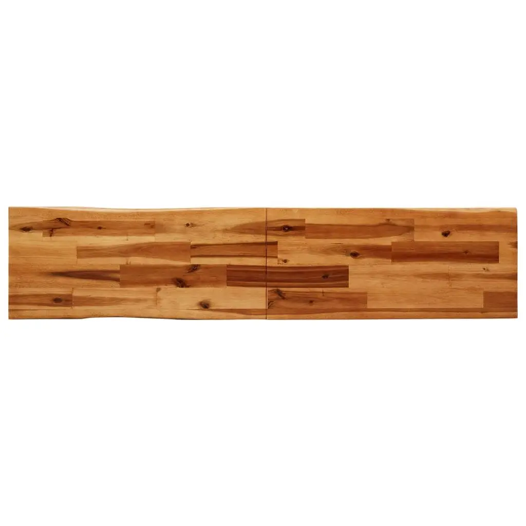 Dining Set 3 Piece Live Edge Solid Wood Acacia Brown Kitchen Table Bench Seats