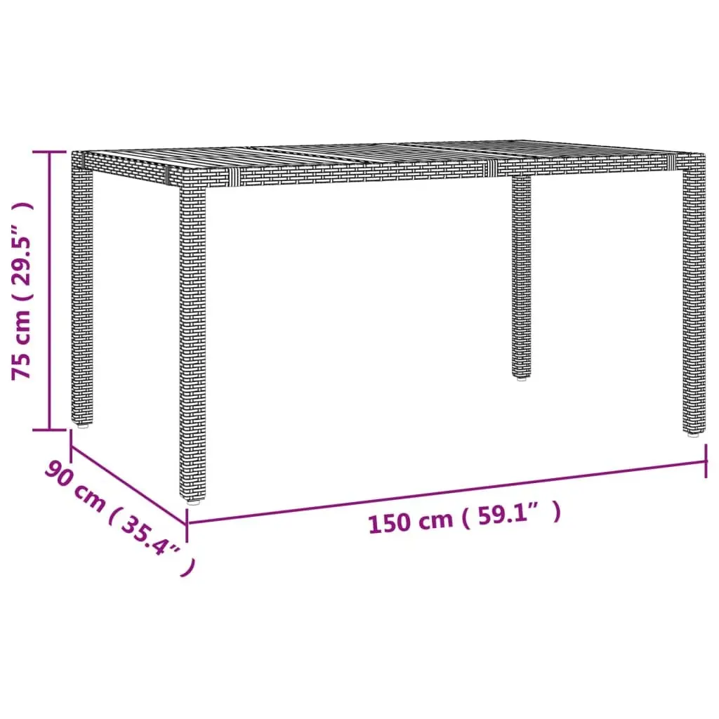 5 Piece Outdoor Garden Dining Set Grey Poly Rattan Chairs Table with Cushions