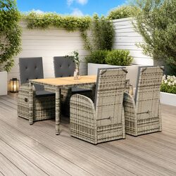 Comfortable and Durable Grey Garden Dining Set