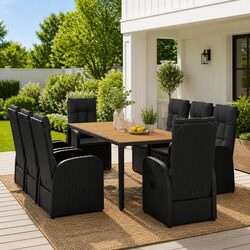 Reliable 9 Piece Outdoor Dining Set with Comfort