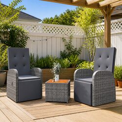 Comfortable and Versatile 3 Piece Garden Lounge Set